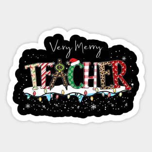 Very Merry Teacher Sticker